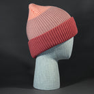 The Treble Blank Beanie in Pink, Rose Petal, Carmine from Blvnk Headwear.
