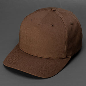 Redwoods blank snapback hat with a pre curved bill in Brown by Blvnk Headwear
