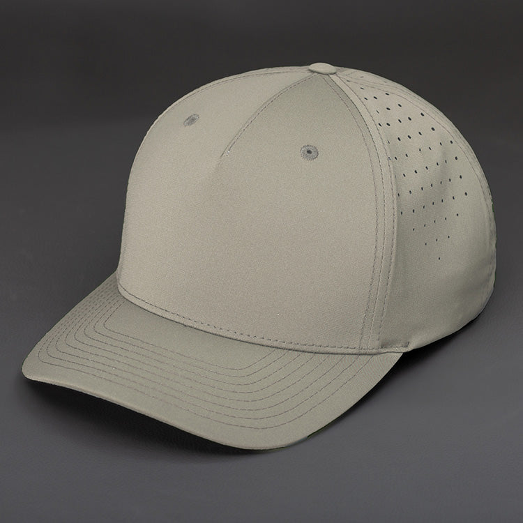 The Vanguard blank performance Snapback hat in Stone by Blvnk Headwear.