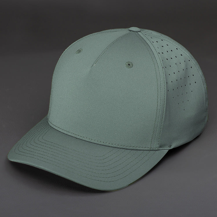 The Vanguard blank performance Snapback hat in Blue Grey by Blvnk Headwear.