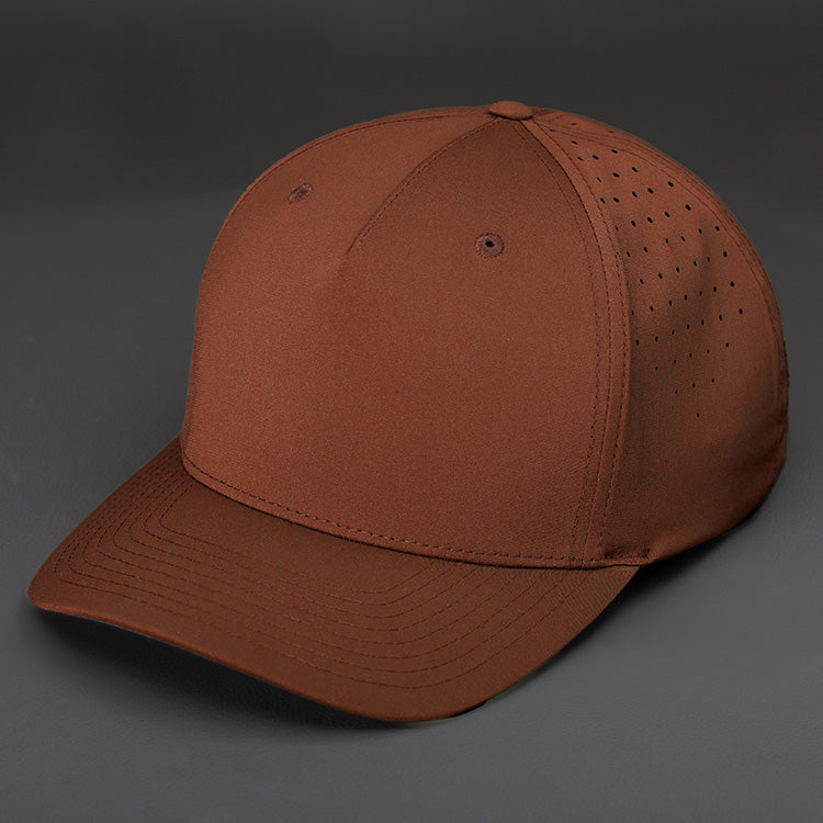 The Vanguard blank performance Snapback hat in Copper by Blvnk Headwear.