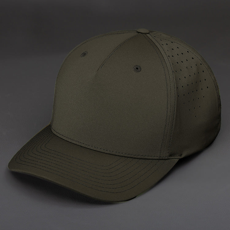 The Vanguard blank performance Snapback hat in Iridium by Blvnk Headwear.