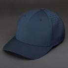 The Vanguard blank performance Snapback hat in Navy by Blvnk Headwear.
