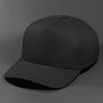 The Blvnk Headwear Origin Vintage Shape Blank Snapback Hat in the Black color way. 