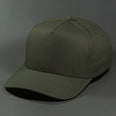 The Blvnk Headwear Origin Vintage Shape Blank Snapback Hat in the Dirty Olive color way.