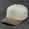 The Blvnk Headwear Origin Vintage Shape Blank Snapback Hat in the Natural and Khaki color way.