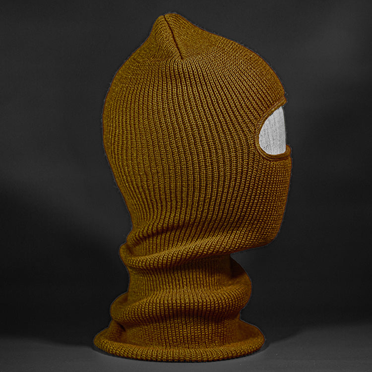 Heist Robber Mask Blank Ski Mask in Granola by Blvnk Headwear.