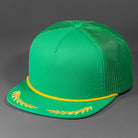 The El Capitan blank trucker hat from BLVNK HEADWEAR in Green and Gold.