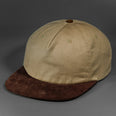 The Rambler blank unstructured corduroy & cotton strap back hat from BLVNK HEADWEAR in Cornstalk and Brown.