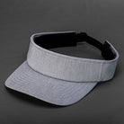 Heather grey blank visor with strap back by Blvnk Headwear.