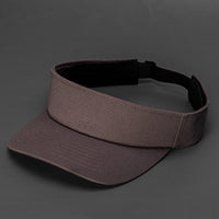 Shopping bag colored blank visor with strap back by Blvnk Headwear.