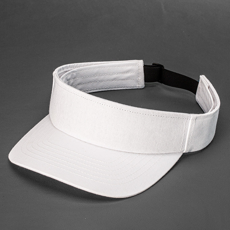 White blank visor with strap back by Blvnk Headwear.