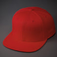 A Maroon, Wool, 6 Panel, Flat Bill, Blank Snapback.  Designed by Blvnk Headwear.