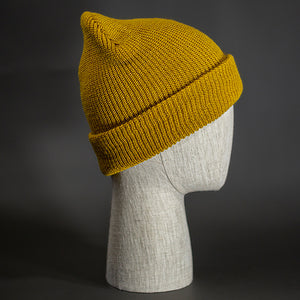 A Harvest color, Soft, Perfect Knit, Blank Beanie. - Designed by Blvnk Headwear.