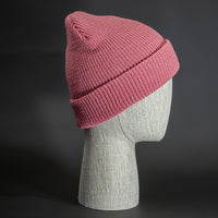 A Rose Petal, Soft, Perfect Knit, Blank Beanie. - Designed by Blvnk Headwear.