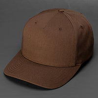 Redwoods blank snapback hat with a pre curved bill in Brown by Blvnk Headwear