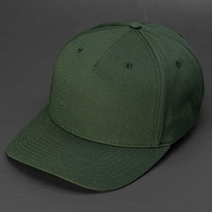 Redwoods blank snapback hat with a pre curved bill in Deep Spruce by Blvnk Headwear