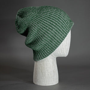 A Green Heathered, Acrylic, Slouchy Blank Beanie - Designed by Blvnk Headwear